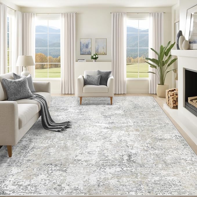 XLUEZ 10x14 Area Rugs for Living Room, Washable Modern Abstract Large Area Rug by XLUEZ
