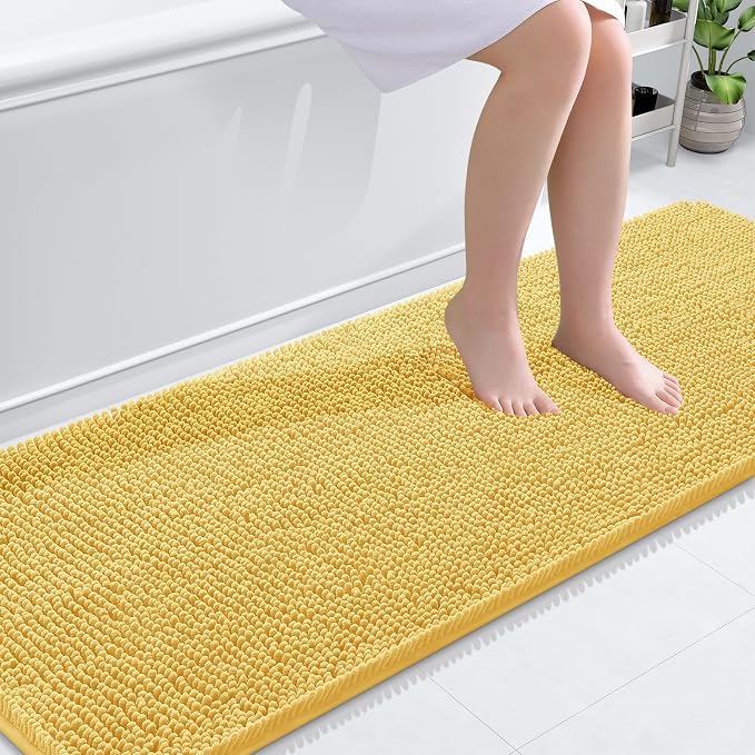 OLANLY Bathroom Runner Rugs 70x24, Extra Soft Absorbent Chenille Bath Rugs by OLANLY