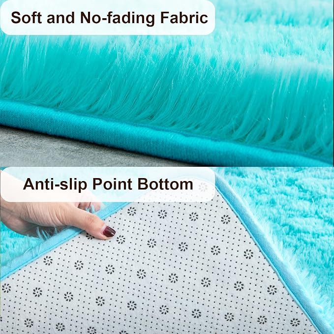 TWINNIS Super Soft Shaggy Rugs Fluffy Carpets, 5x8 Feet, Indoor Modern Plush - Image 2