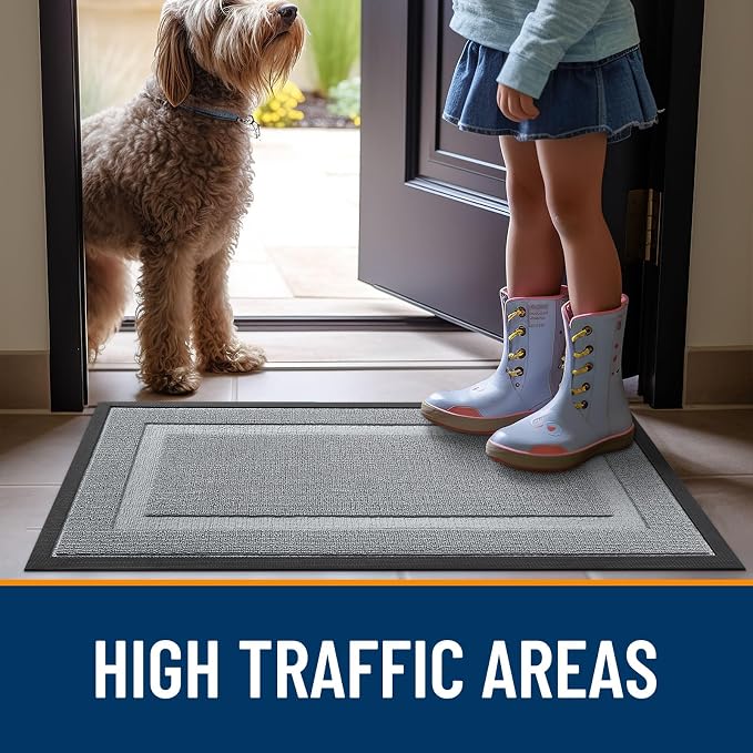 OLANLY Front Door Mat Indoor Outdoor Entrance, Waterproof All-Season, - Image 6