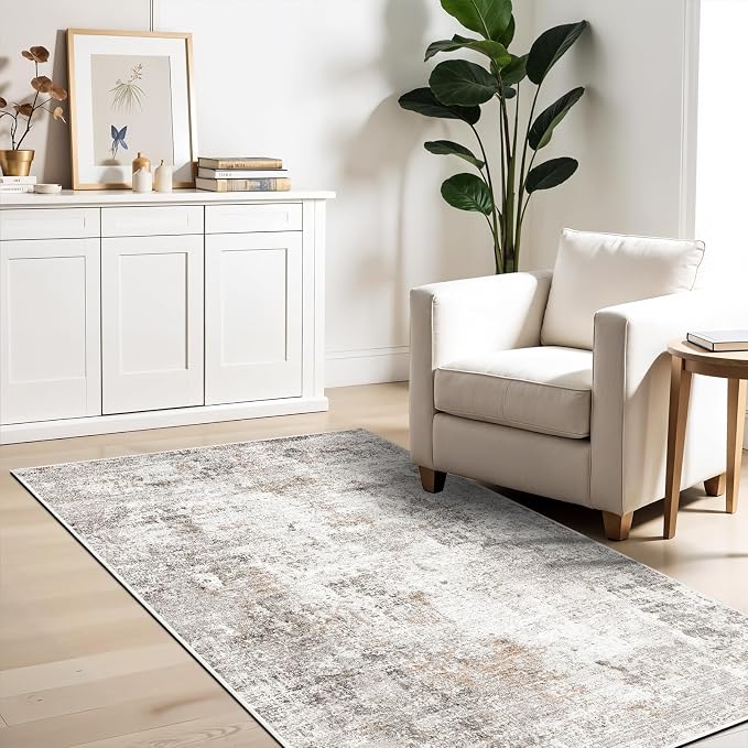 4x6 Washable Entryway Rug – Non-Slip Low-Pile Small Area Rug - Image 4