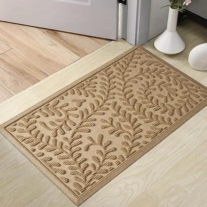HIYARD Front Door Mat, Absorbent Dirt Trapping Welcome Door Mat Indoor Outdoor by HIYARD