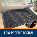 OLANLY Front Door Mat Outside Entrance 59x34, Heavy Duty Sturdy Natural Rubber - Image 4