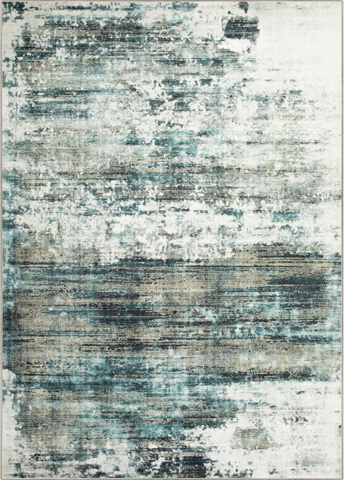 5x7 Area Rugs Washable Rug: Modern Abstract Living Room Rug Soft Anti-Skid Thin - Image 8