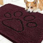 OLANLY Dog Door Mat for Muddy Paws 30x20, Paw Print Design, Absorbs Moisture by OLANLY
