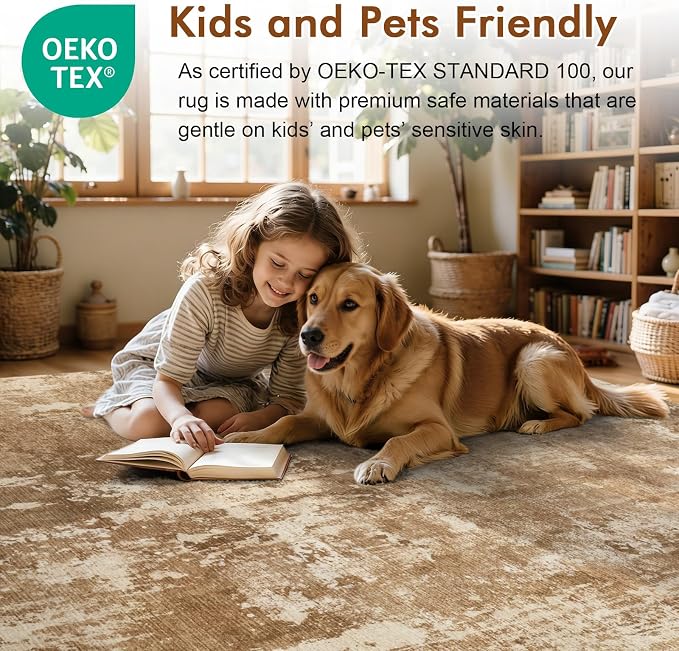 2x6 Ft Washable Runner Rug, Non-Slip Low Pile Hallway Kitchen Area Rug - Image 5