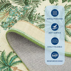 GarveeHome Jungle Round Washable Rugs 4ft Non-Slip Soft Round Rug - Image 6