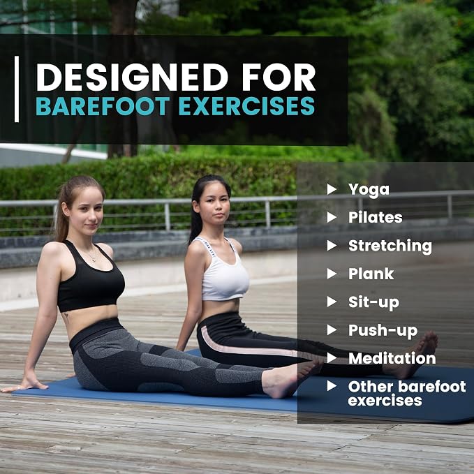 UMINEUX Large Yoga Mat for Men and Women 1/4 & 2/5 Inch Extra Thick TPE Fitness - Image 7