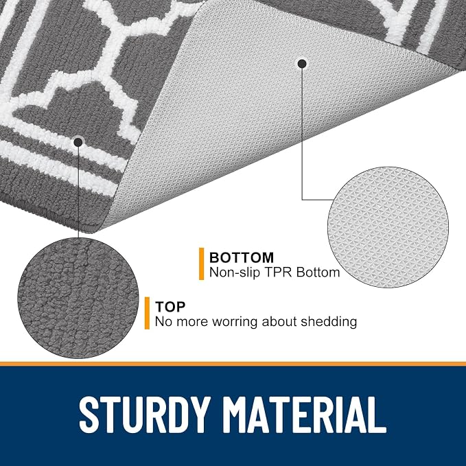 Buganda Large Indoor Door Mat, Dirt-Resistant and Absorbent Doormat, Low - Image 4