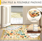 RELEANY Floral 5x7 Area Rugs Washable Print Boho Cute Carpet Non Slip Flower - Image 4
