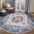 SERISSA Boho Round Area Rug, 6ft Washable Non-Slip Circle Rug, Ultra Soft by SERISSAHomeDecorCollection