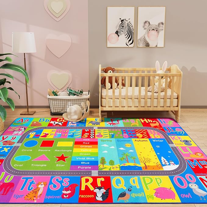 HOMORE Kids Educational Rug, Kids Collection Area Rug - Image 6