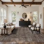 Latte&Fog 8x10 Area Rugs for Living Room, Large Vintage Taupe Brown Washable Rug by LatteFog