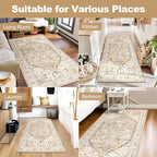 Yamaziot Washable Runner Rug, 3x6 Non-Slip Boho Vintage Hallway Rug - Image 7