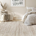Nakagishi 9x12 Area Rugs Living Room: Washable Large Vintage Rug Neutral - Image 6