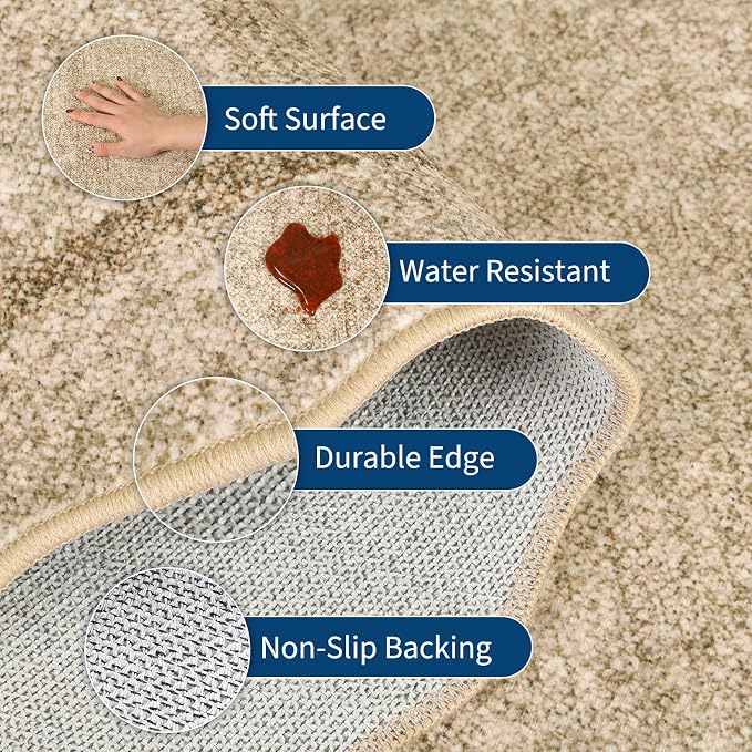 GarveeHome Scalloped Washable Rug 5x7 Area Rugs - Image 4