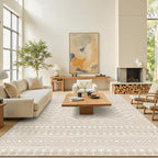 Miukiki 8x10 Area Rug for Living Room Moroccan Washable Rugs Non Slip Indoor - Image 5