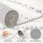 Nakagishi 6x9 Area Rugs Living Room: Washable Boho Large Neutral Soft Farmhouse - Image 3