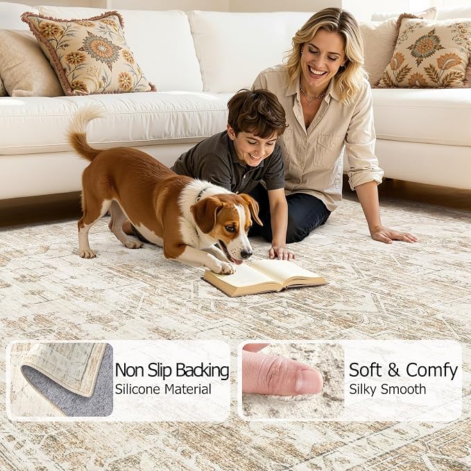 Washable Area Rugs 8x10, Soft Large 8x10 Rugs - Image 3