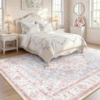 CAPALOCA Machine Washable Rugs Nursery Rug 7x9 Cute Girl Non Slip Low Pile by CAPALOCA