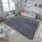 KICHOWUA 6x9 Grey Fluffy Shag Rug - Image 9