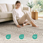 cotiled 10x14 Area Rugs Living Room Rug: Washable Boho Rugs - Image 2