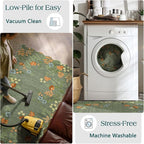 Sage Green Floral Entry Rug - Image 5