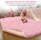KICHOWUA Thick Area Rug 5x8 Pink Fluffy Fuzzy - Image 4