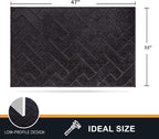 PURRUGS Dirt Trapping Door Mat 32" x 47", Non-Slip Machine Washable Entry Rug - Image 2