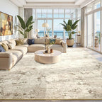 Toneed Abstract Area Rug 7x10 Modern Washable Rug Soft Non Slip Rug Low Pile by Toneed