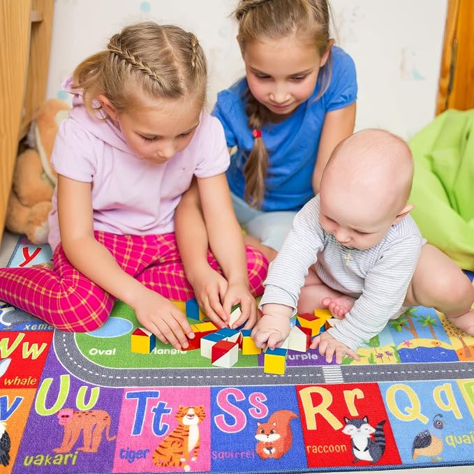HOMORE Kids Educational Rug, Kids Collection Area Rug - Image 3