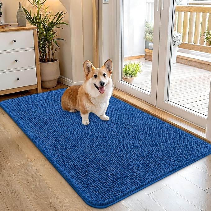 OLANLY Dog Door Mat for Muddy Paws 45x27, Absorbs Moisture and Dirt, Absorbent by OLANLY