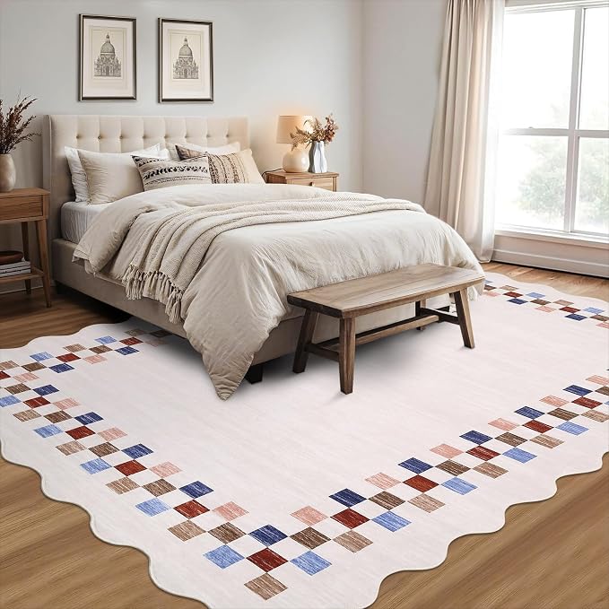 GarveeHome Scalloped Washable Rug 9x12 Area Rug - Image 8