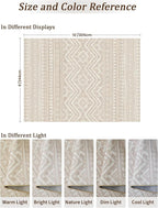 Miukiki 8x10 Area Rug for Living Room Moroccan Washable Rugs Non Slip Indoor - Image 2