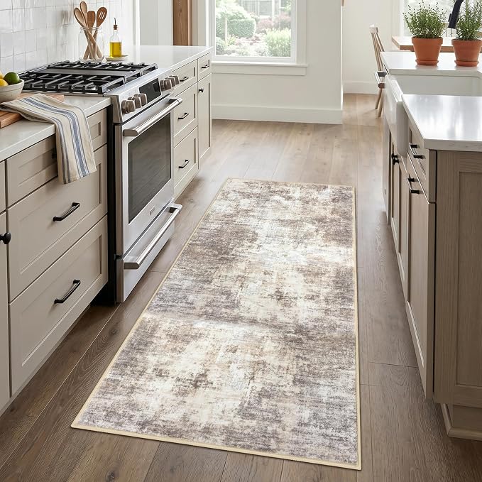 IOHOUZE Abstract Runner Rug 3x6 Ft Washable Runners - Image 2