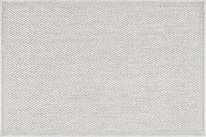 CAMILSON Easy Jute Rug 2x3, Indoor Outdoor Off-White Color Fiber Area Rugs - Image 2