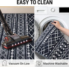 KUTA Bedroom Boho Rug 4x6 Black, Moroccan Washable Area Rugs Non Slip, Ultra - Image 5