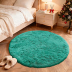 OLANLY Teal Green Round Rugs for Bedroom - Image 2