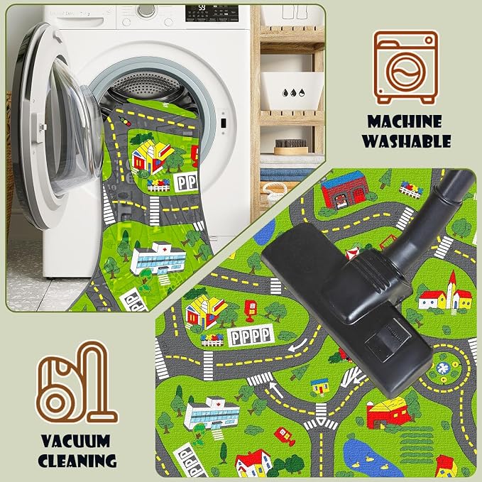 Non-Slip Town City Road Map Playmat - Image 7