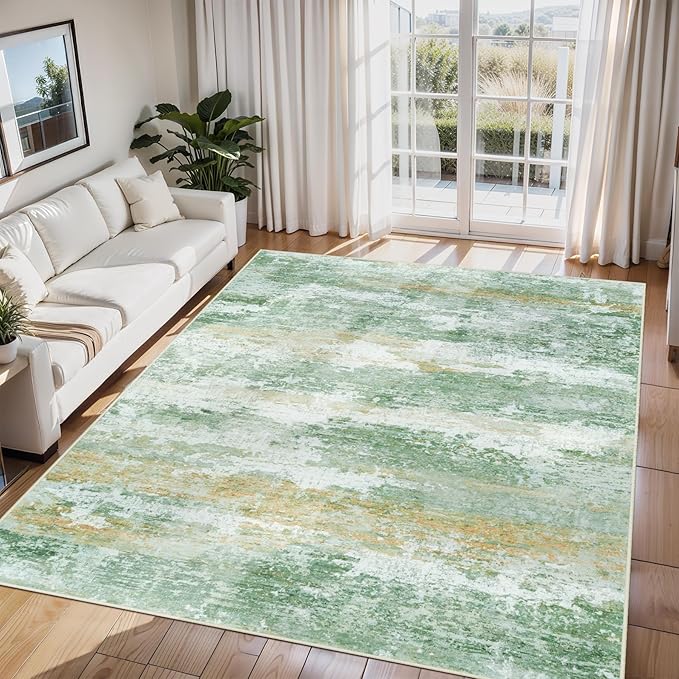 6x9 Area Rugs for Living Room Rug Washable: Abstract Rug for Dining Room by Aelenmu
