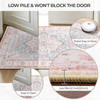 CAPALOCA Machine Washable Rugs Nursery Rug 7x9 Cute Girl Non Slip Low Pile - Image 5