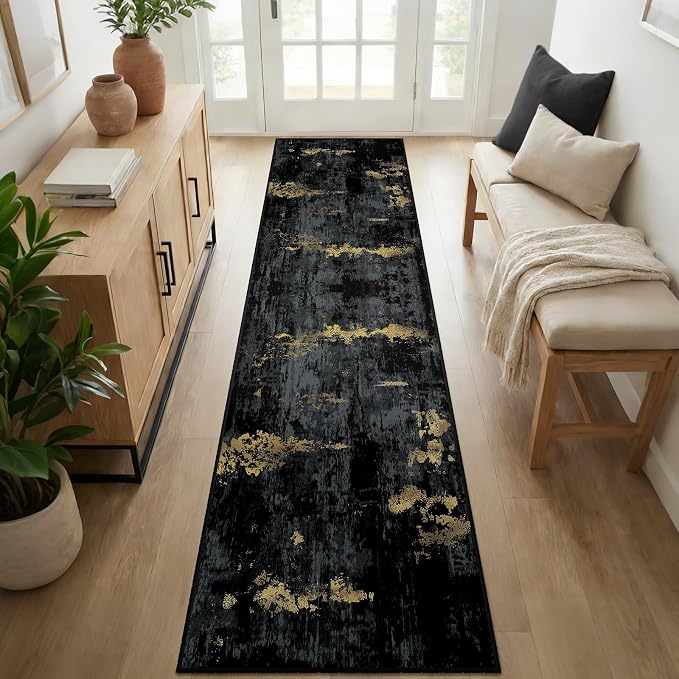 RELEANY Washable Area Rugs 2'6"x10 Non-Slip Modern Abstract Soft - Image 7