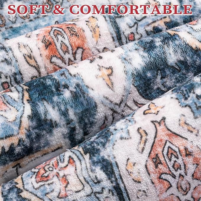 SERISSA 10x12 Area Rugs for Living Room, Large Washable Non-Slip Boho Rug - Image 5