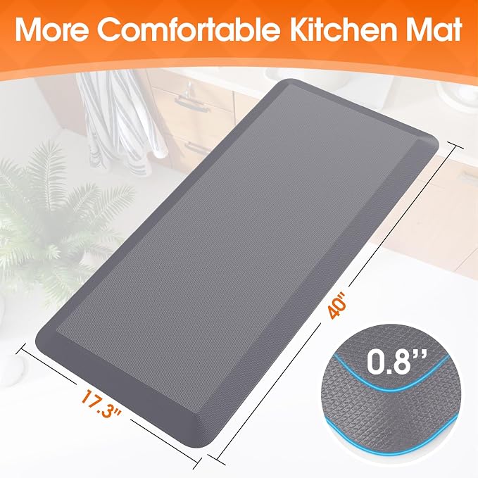 4/5 Inch Thicker Kitchen Mat, Cushioned Thick Floor Comfort Mat, - Image 2