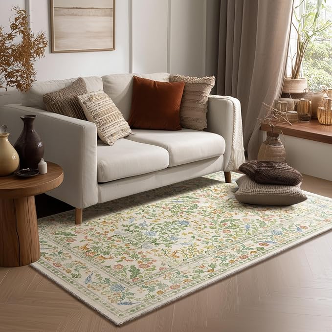 3x5 Small Area Rugs for Entryway: Machine Washable Rug Stain Resistant Non Slip by palohom