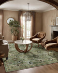 Washable Area Rugs for Living Room: 5x7 Rug Boho Vintage Rugs Stain Resistant by palohom