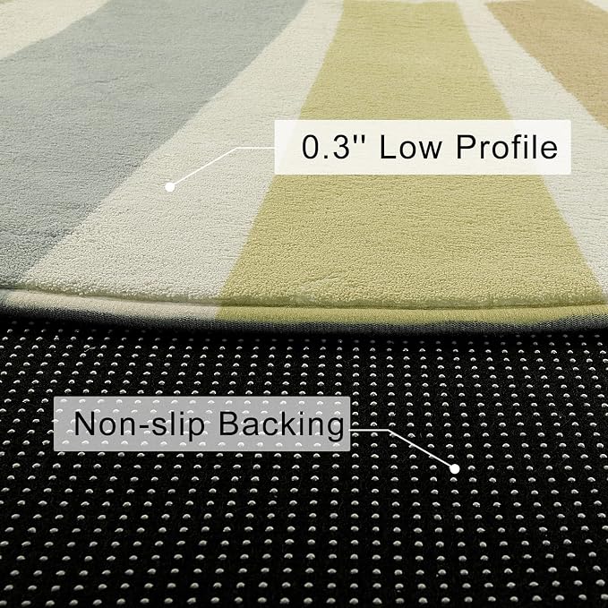 STARUIA Boho Washable Rug 5 Ft Round Area Rug - Image 5