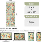 DUKINO 3x8 Washable Runner Rug, Soft Indoor Floral Non Slip Long Runner Rug - Image 2
