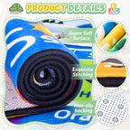 Kids Rug for Playroom, Educational Learning Play Mat, Soft Non-Slip Machine - Image 3