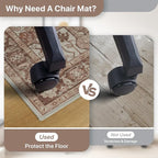 36"x48" Office Chair Mat for Hardwood Tile Floor, Under Desk Carpet Protector - Image 4